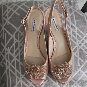 Alex Marie Women's Rose Gold Slingback Heels